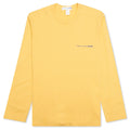 Comme Des Garcons SHIRT Logo L/S Tee - Yellow