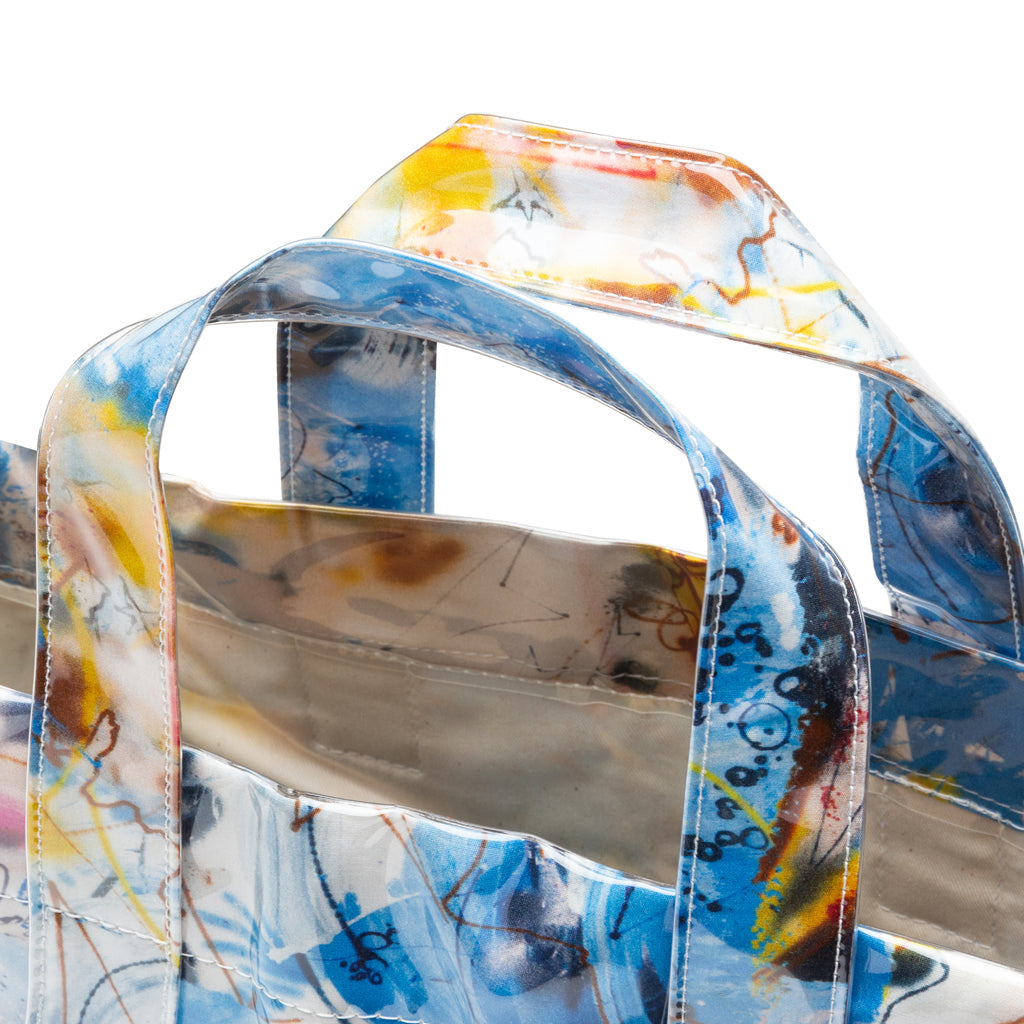 Wide Tote Bag - Blue