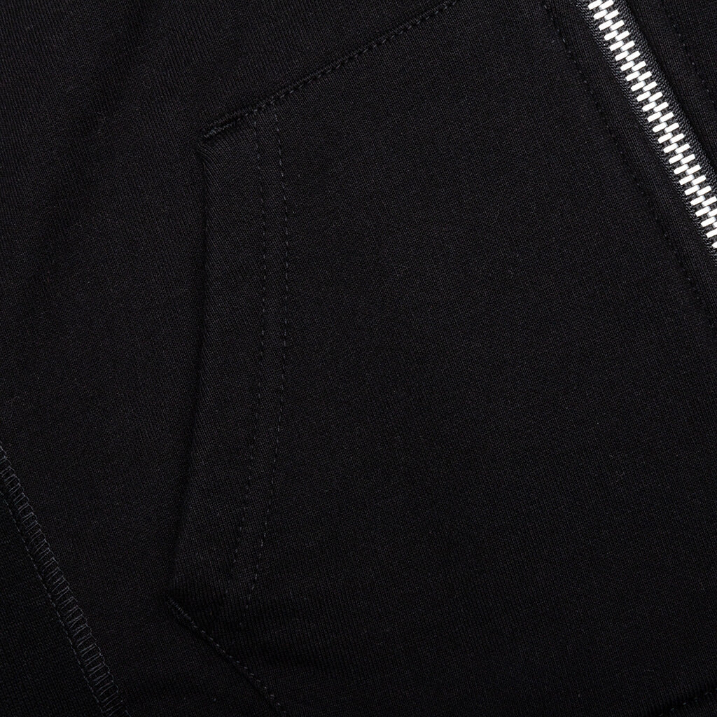 Zip-Up Hoodie - Black