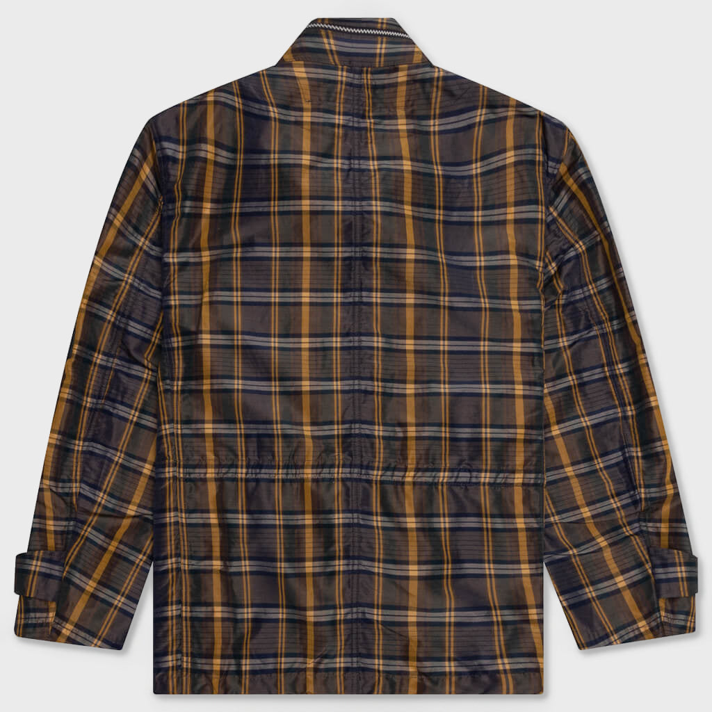 Plaid Blouson - Brown/Green/Yellow