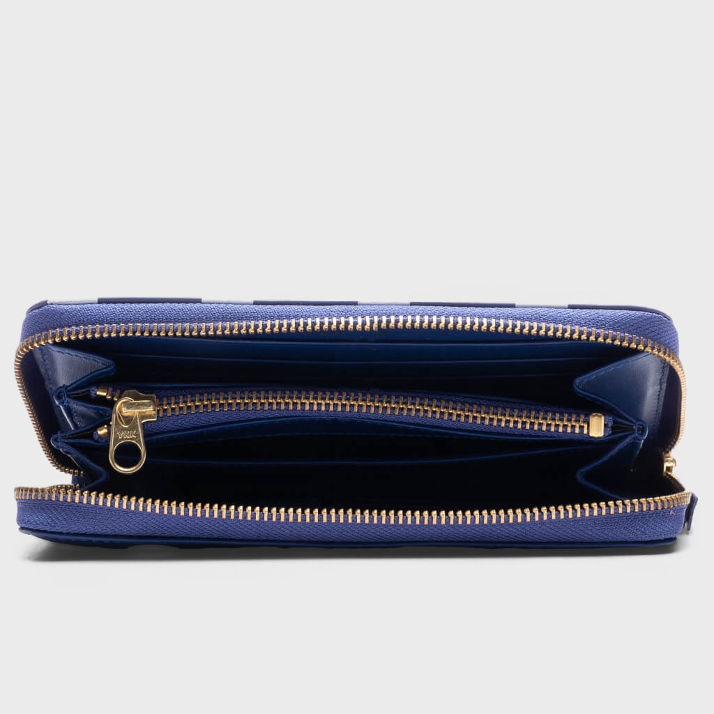 Comme des Garcons Polka Dots Wallet - Navy