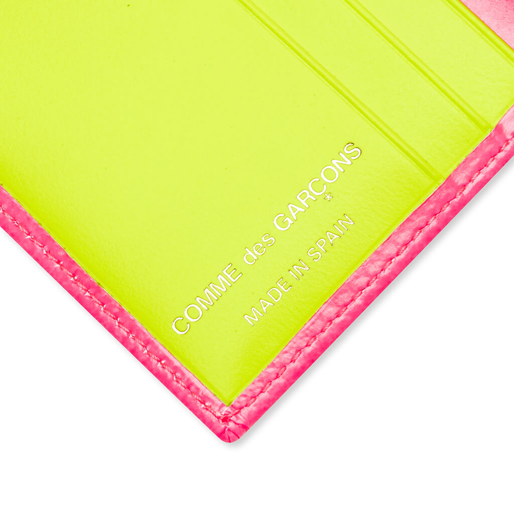 Comme des Garcons Super Fluo Wallet - Pink/Yellow