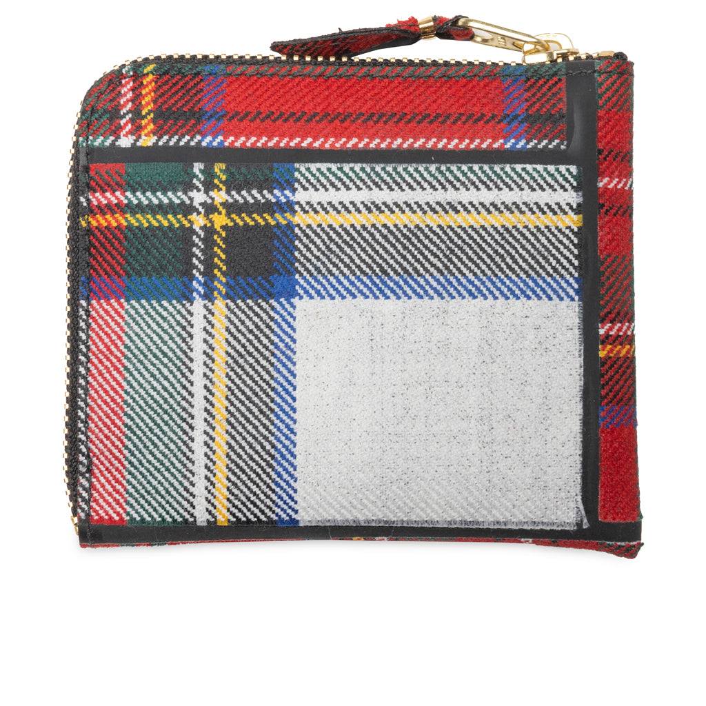 Comme des Garcons SA3100TP Tartan Patchwork Wallet - Red