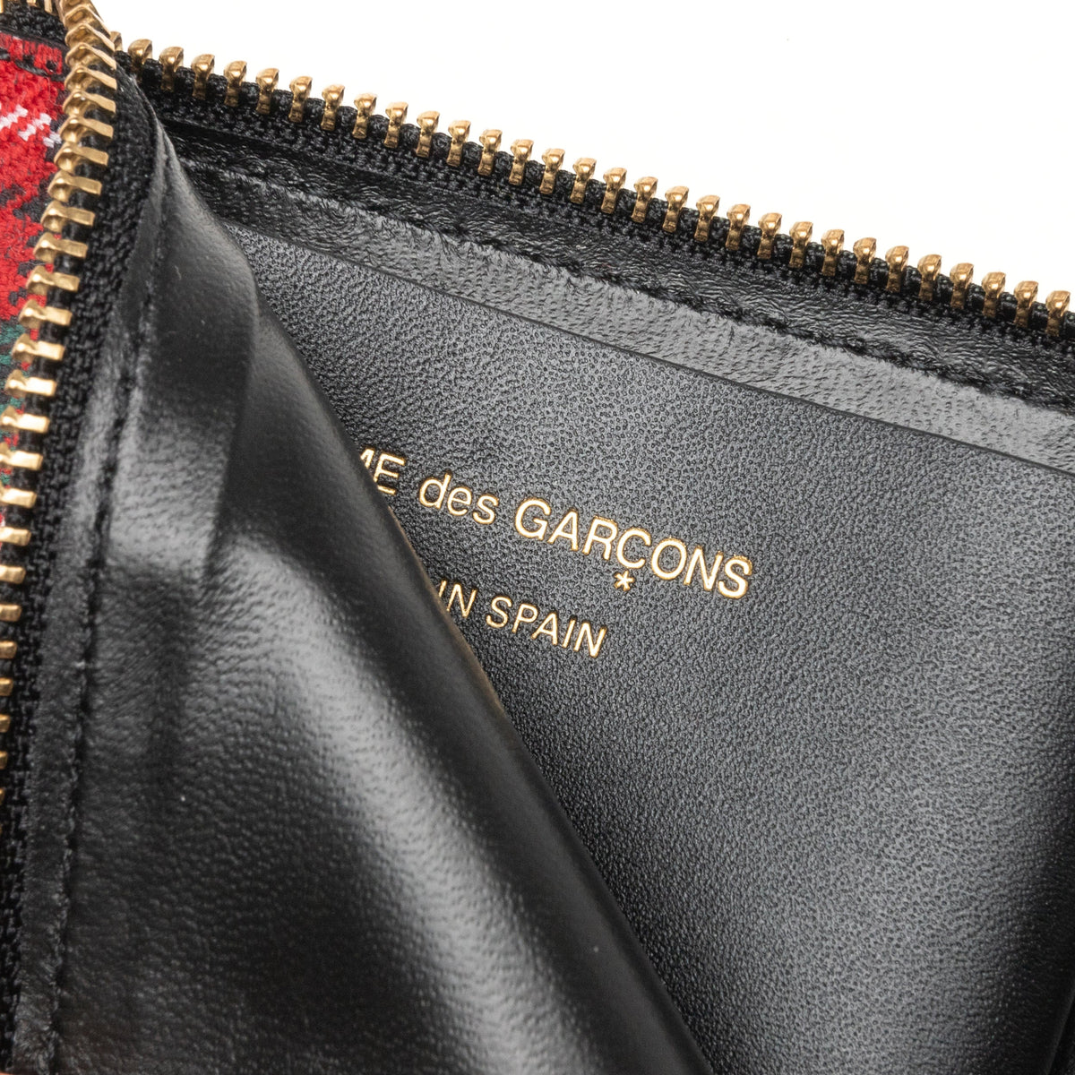 Comme des Garcons SA3100TP Tartan Patchwork Wallet - Red