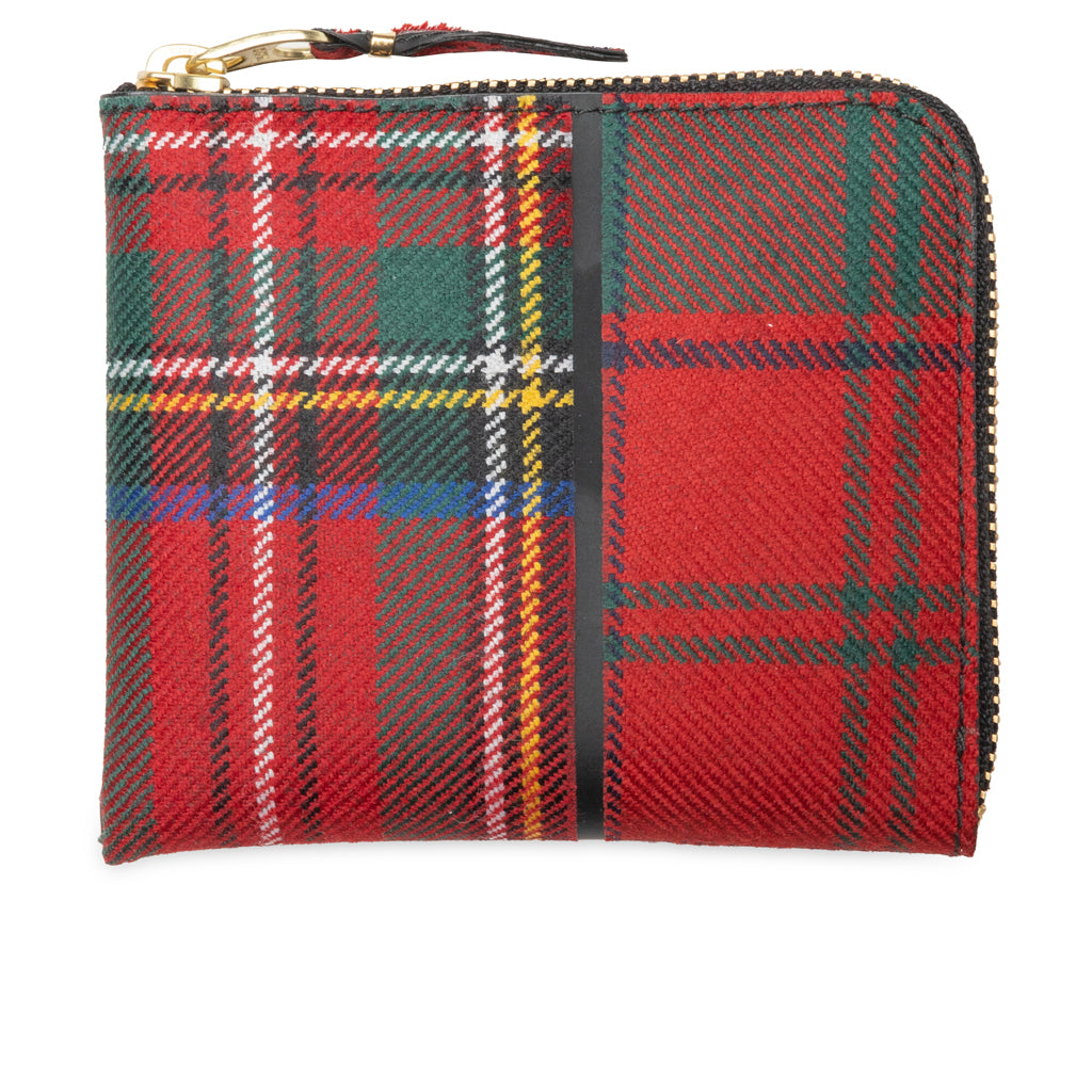 Comme des Garcons SA3100TP Tartan Patchwork Wallet - Red