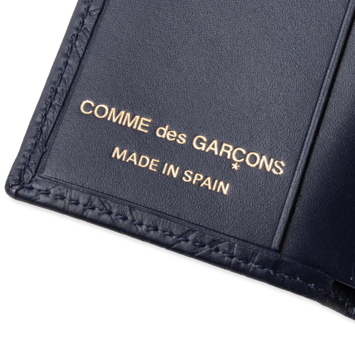 Comme des Garcons SA640E-A Leather Line Wallet - Calfskin/Navy