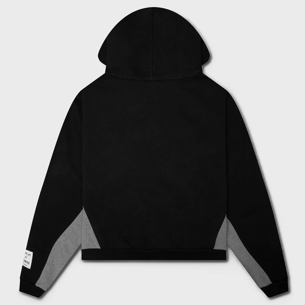 Contrast Panel Sweatshirt - Washed Black/Heather Grey