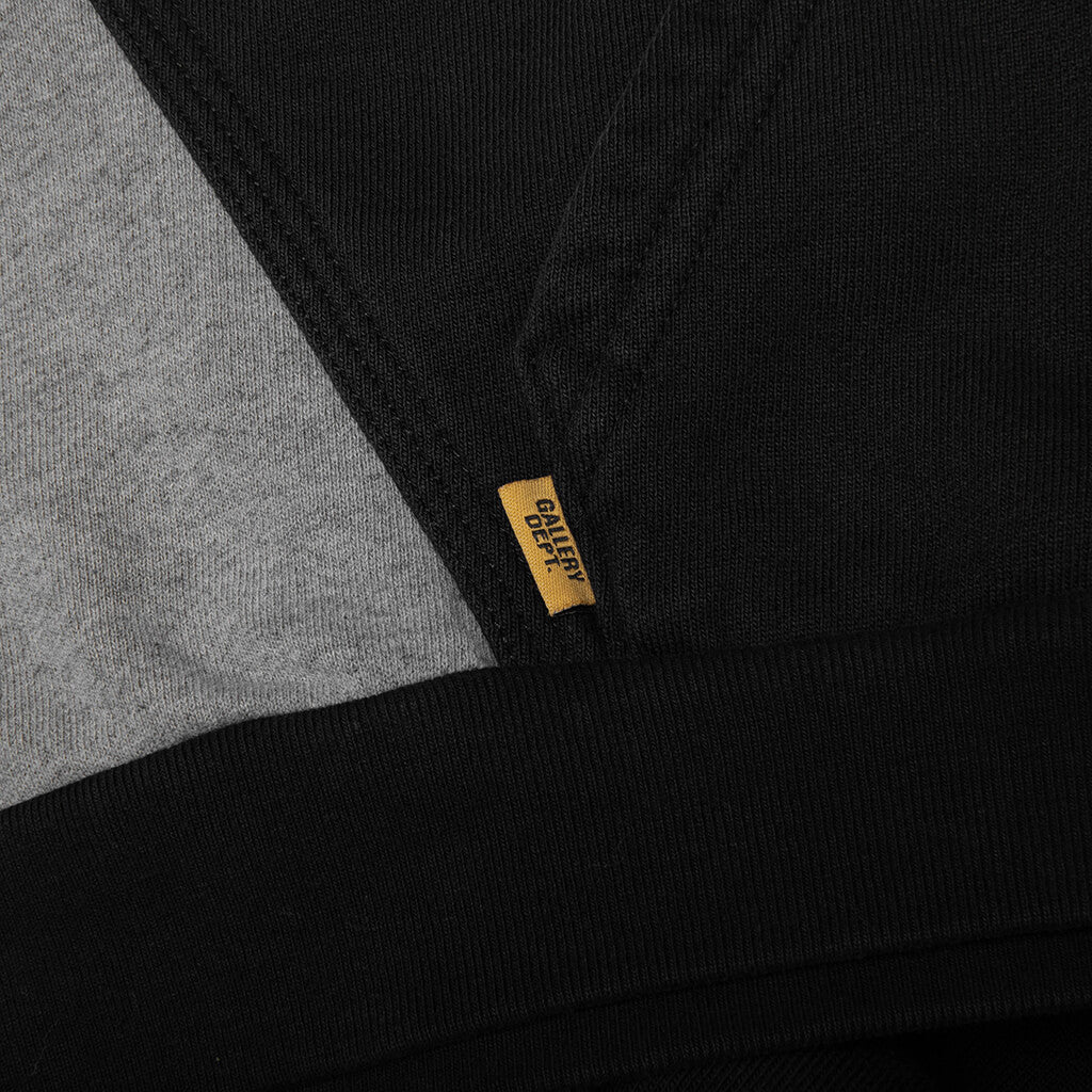 Contrast Panel Sweatshirt - Washed Black/Heather Grey