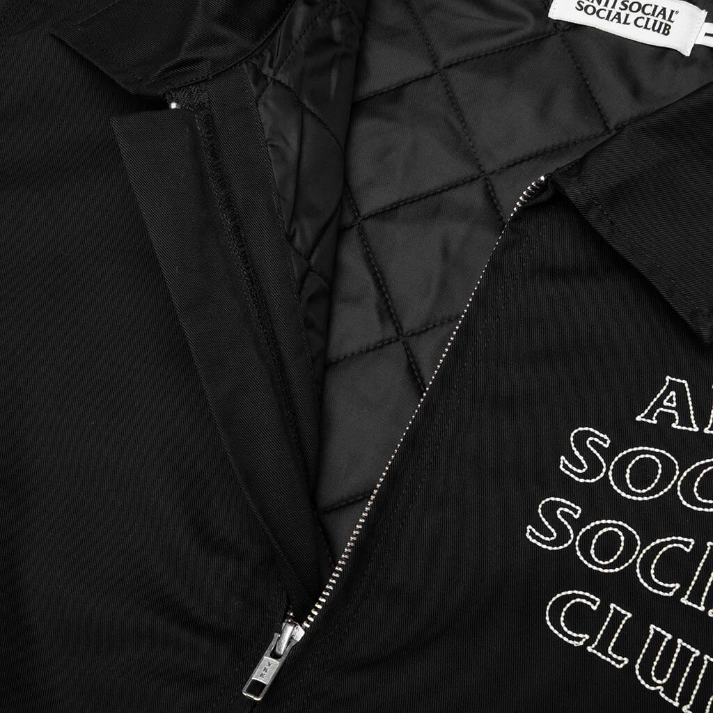 Contrast Stitch Jacket - Black