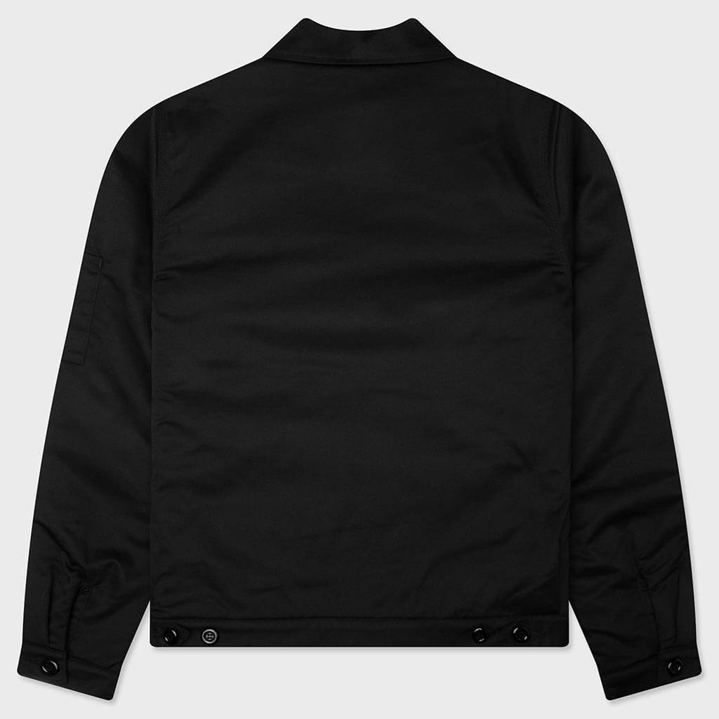 Contrast Stitch Jacket - Black