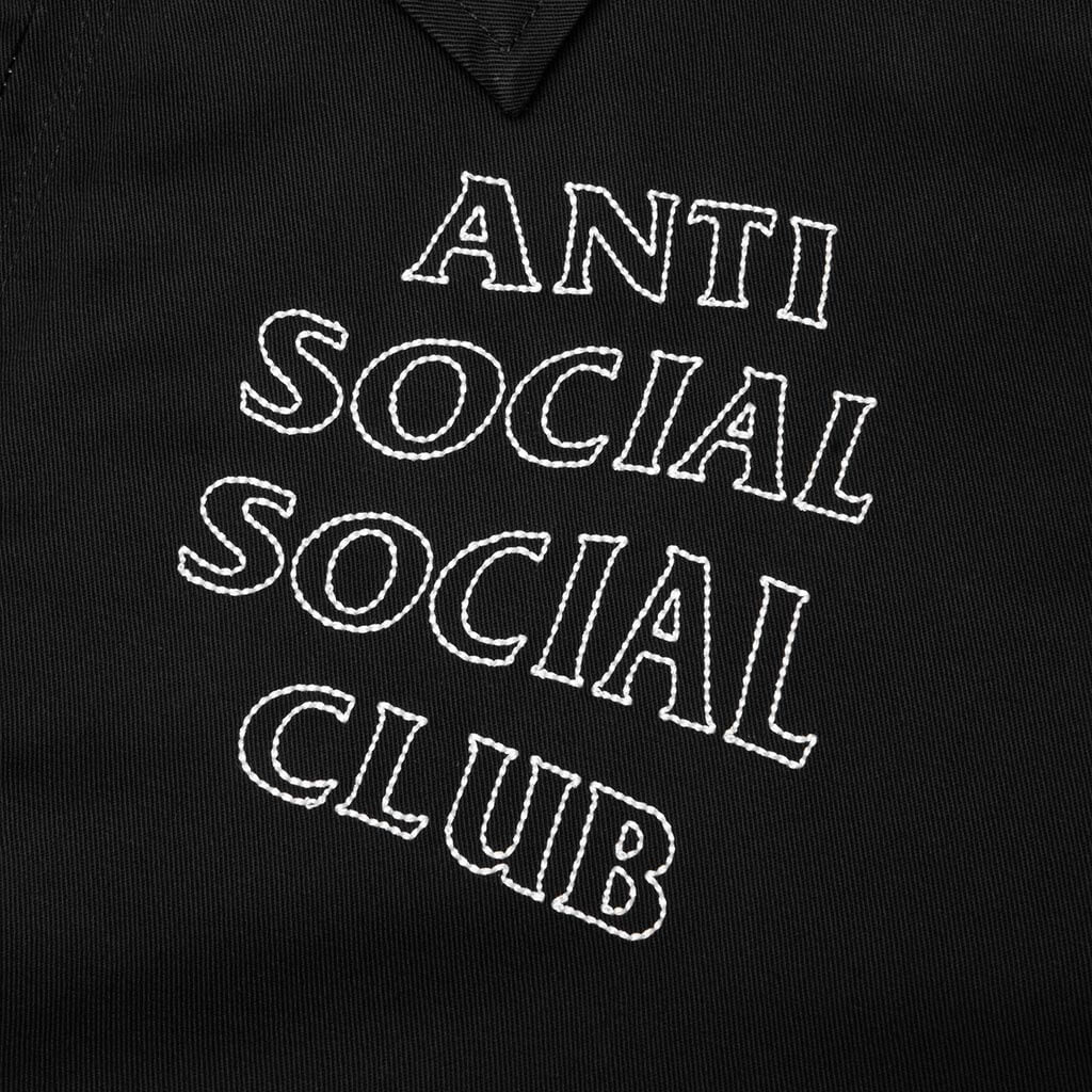 Contrast Stitch Jacket - Black