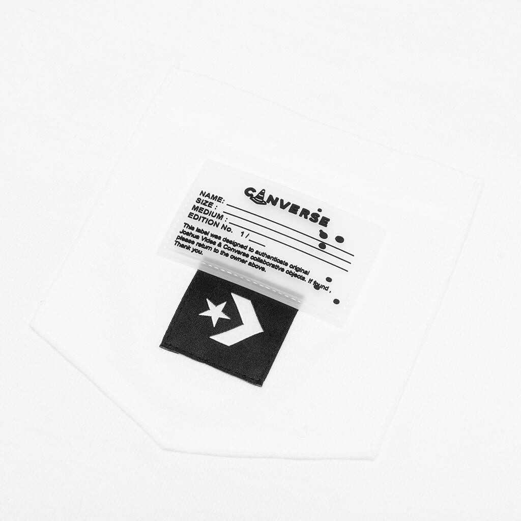 Vides Long Sleeve Pocket Tee - White
