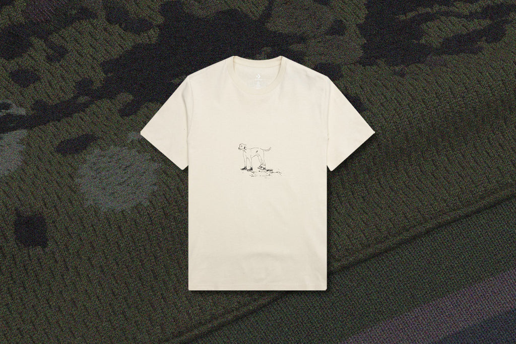 Dog Tee - White/Asparagus