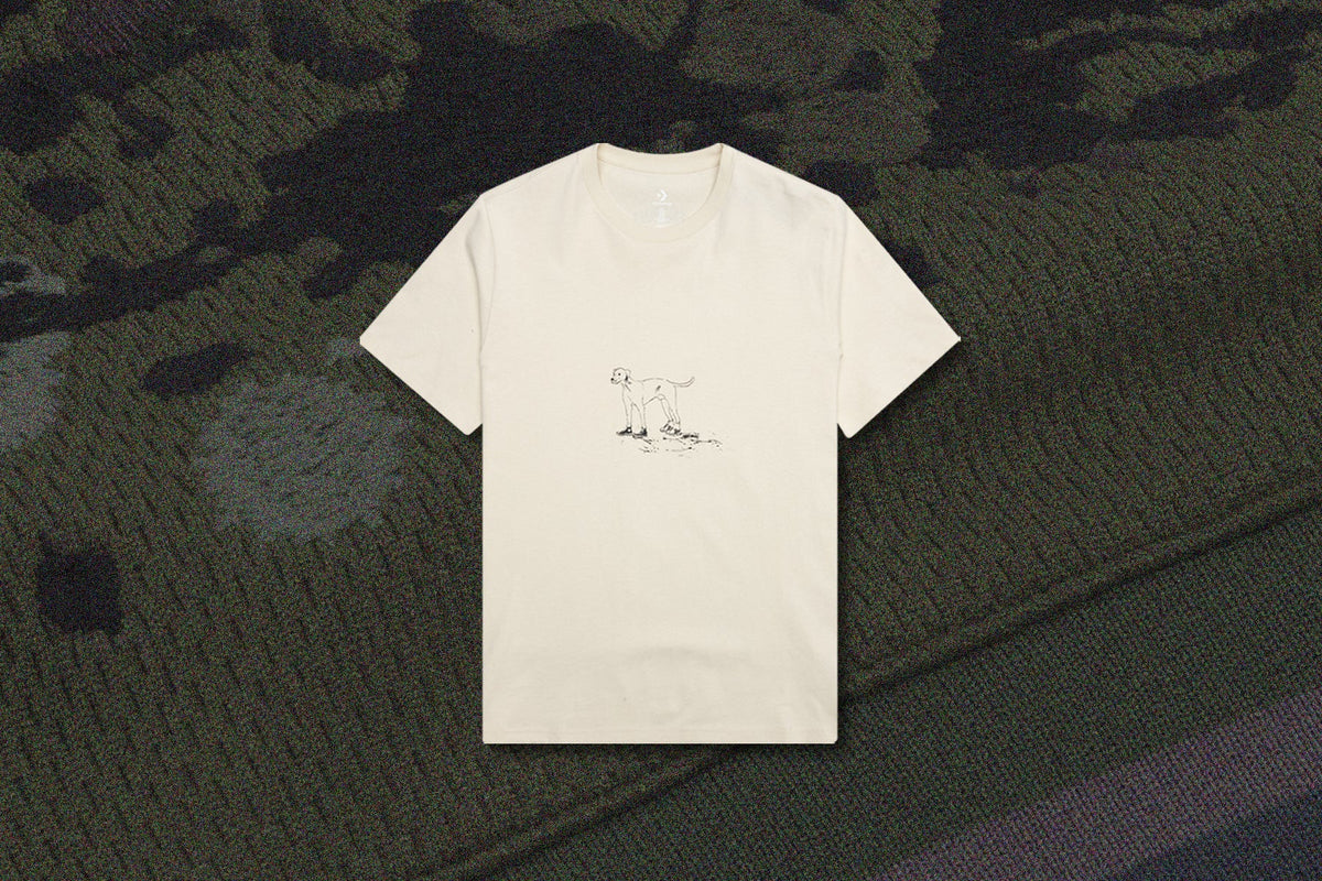 Dog Tee - White/Asparagus