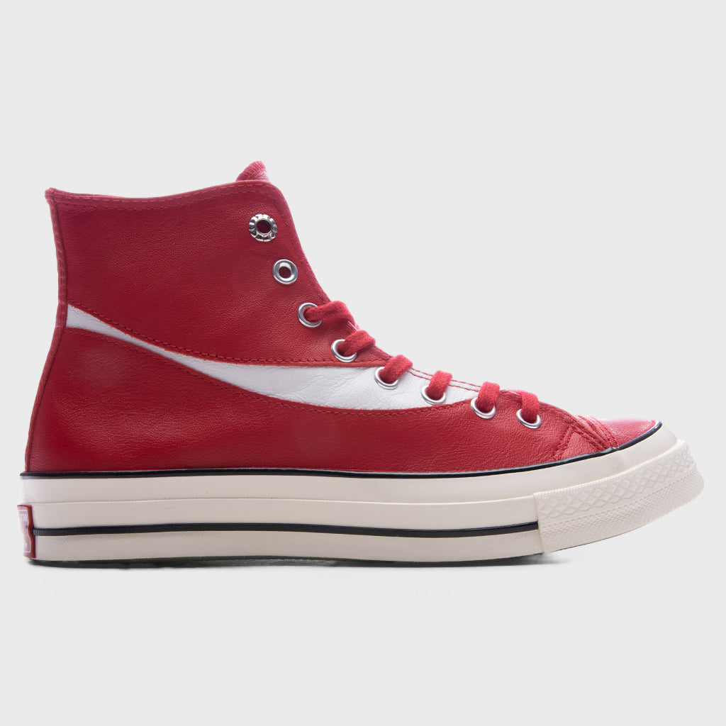 Chuck 70 Leather - Racing Red/Egret/Black