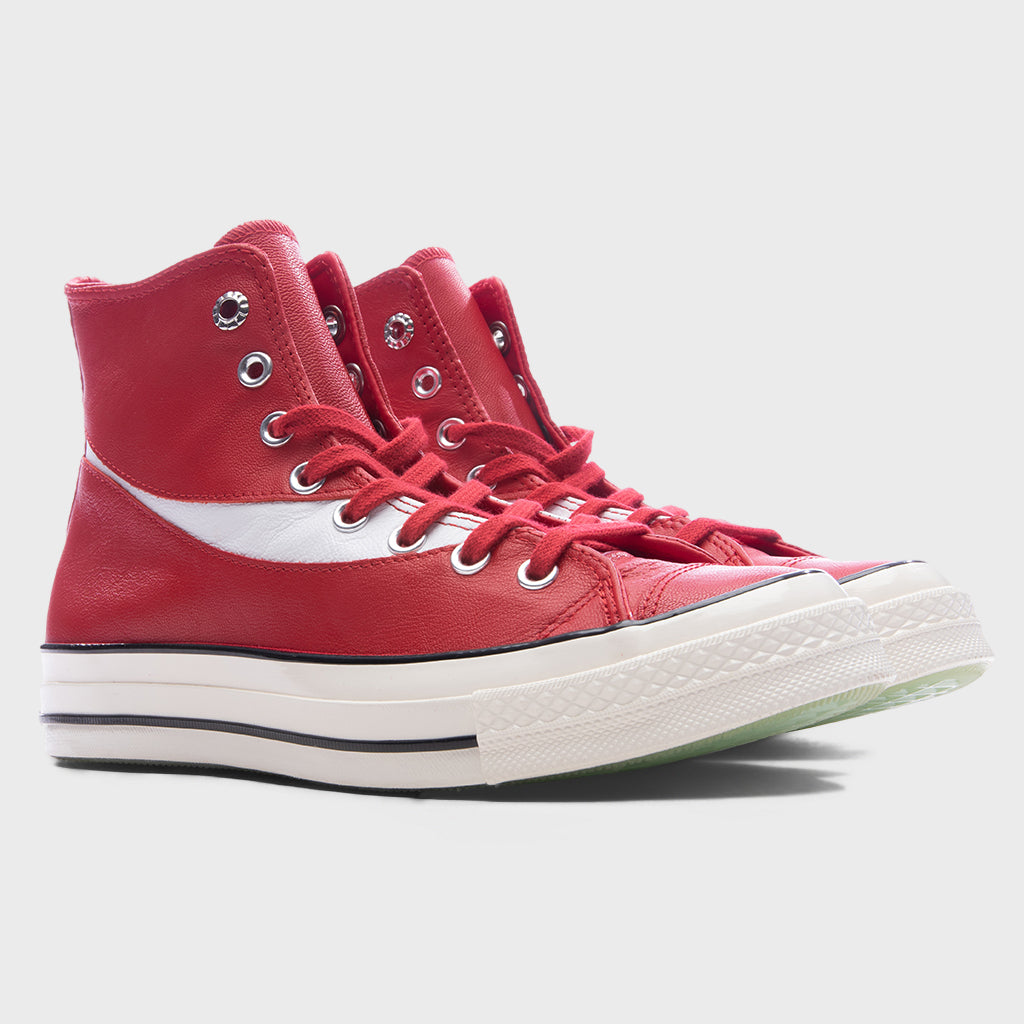 Chuck 70 Leather - Racing Red/Egret/Black