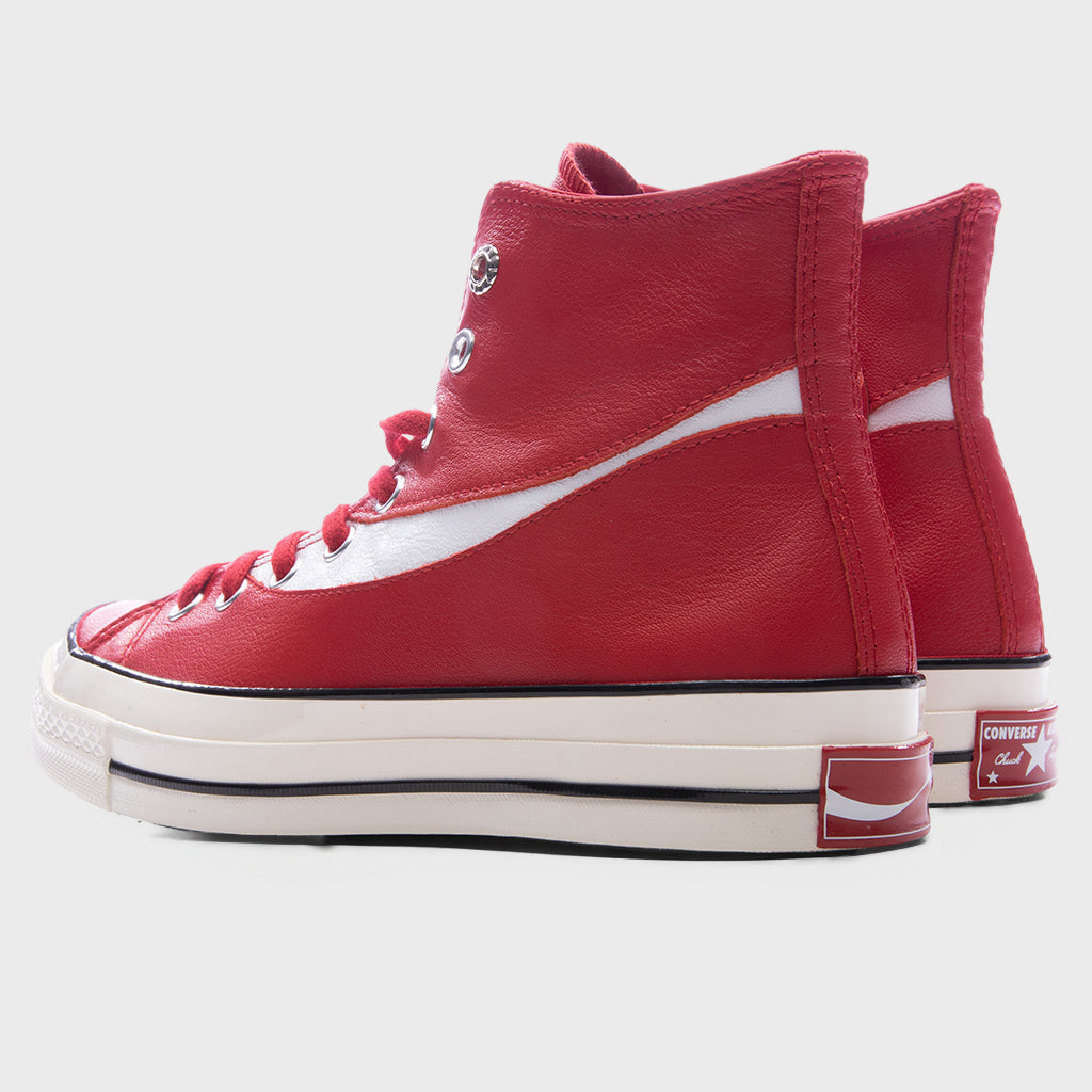 Chuck 70 Leather - Racing Red/Egret/Black