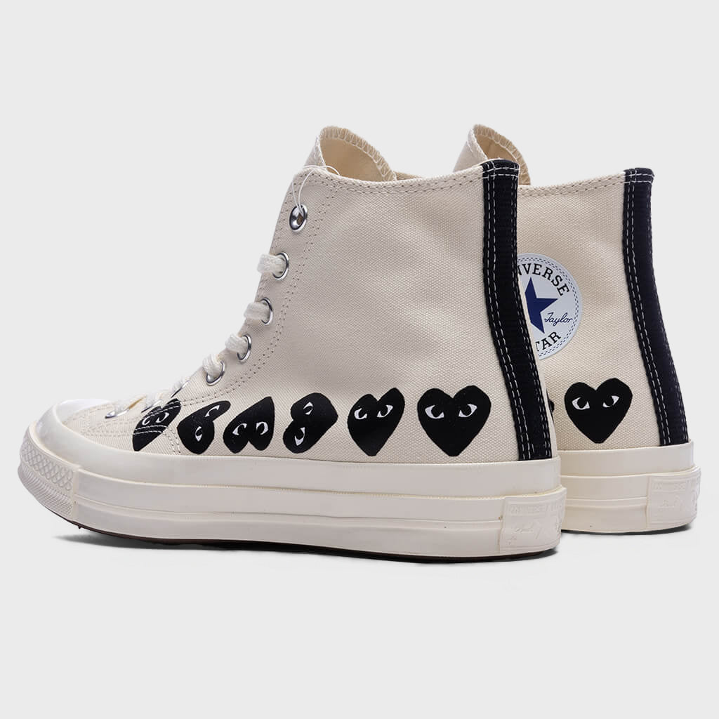 All Star Chuck '70 Hi Multi Heart - Milk/Black