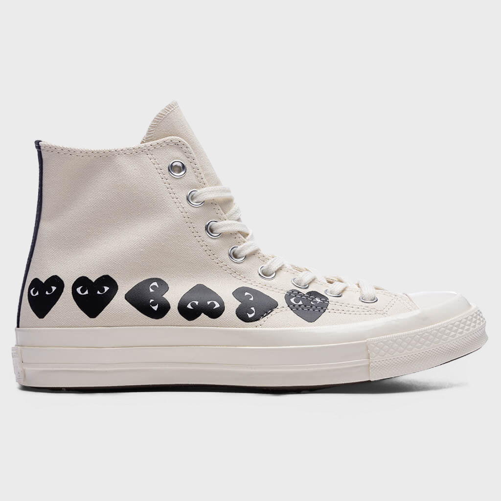 All Star Chuck '70 Hi Multi Heart - Milk/Black