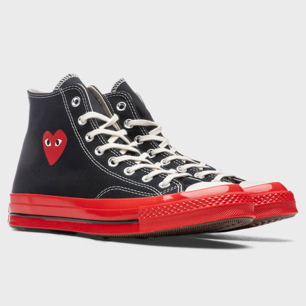 All Star Chuck '70 Hi Red Sole - Black