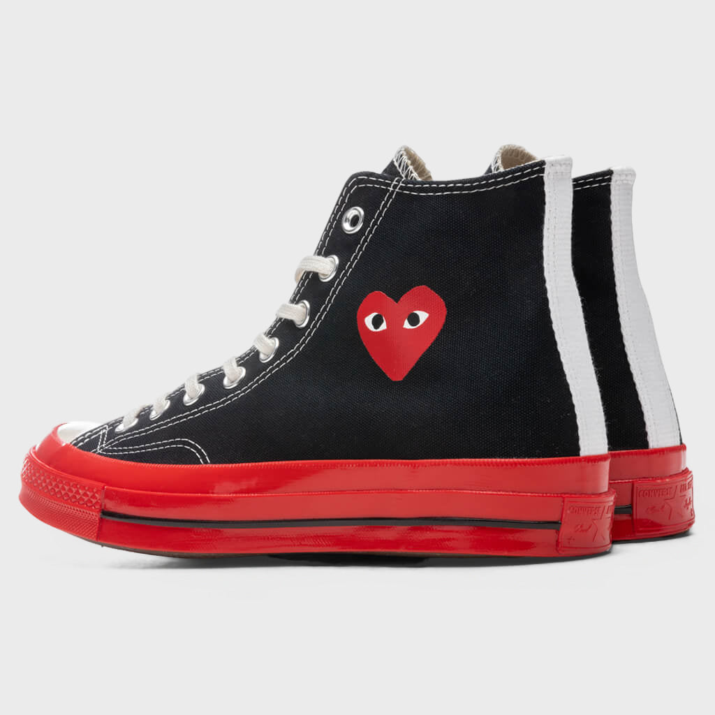 All Star Chuck '70 Hi Red Sole - Black