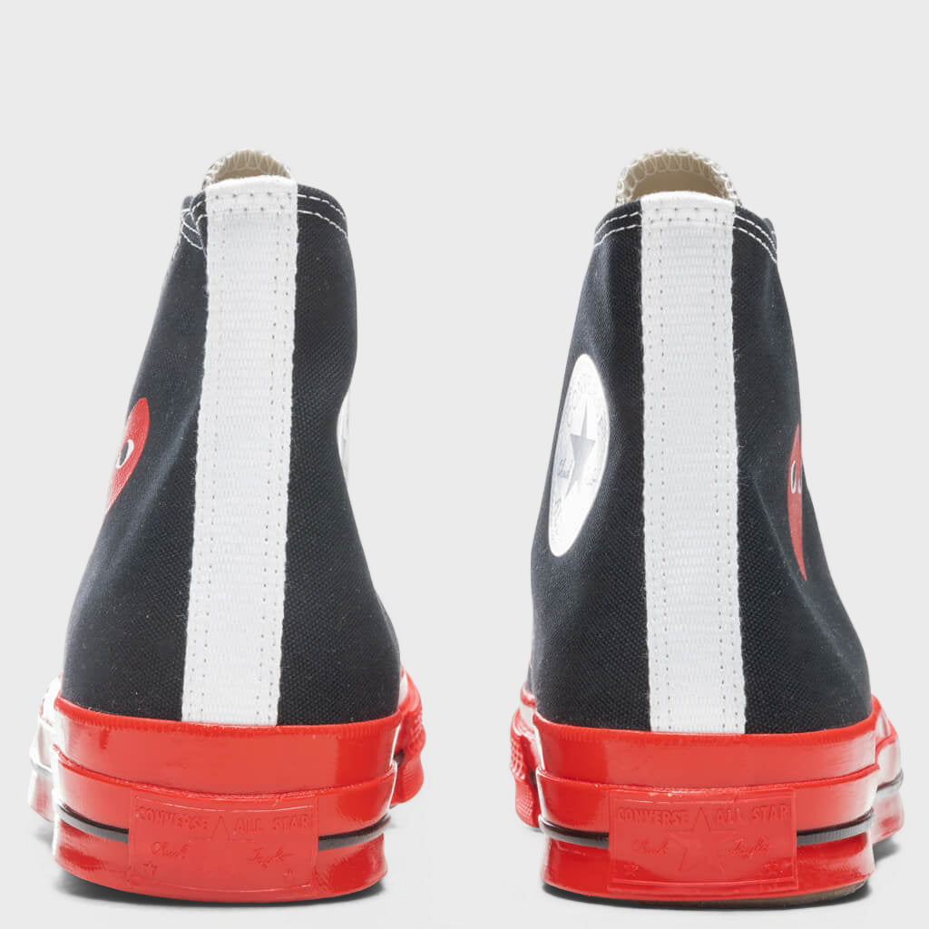 All Star Chuck '70 Hi Red Sole - Black
