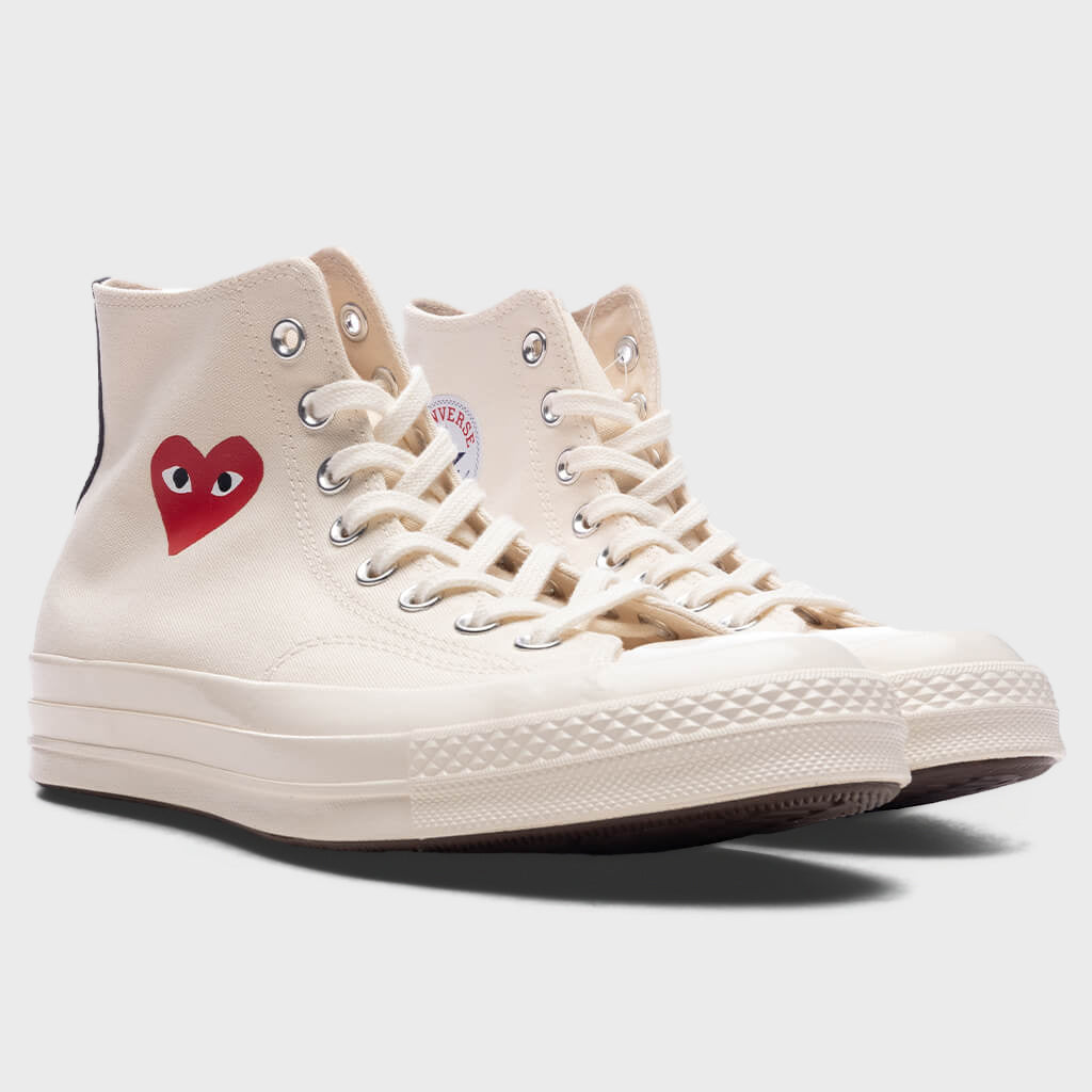 All Star Chuck '70 Hi Small Red Heart - White