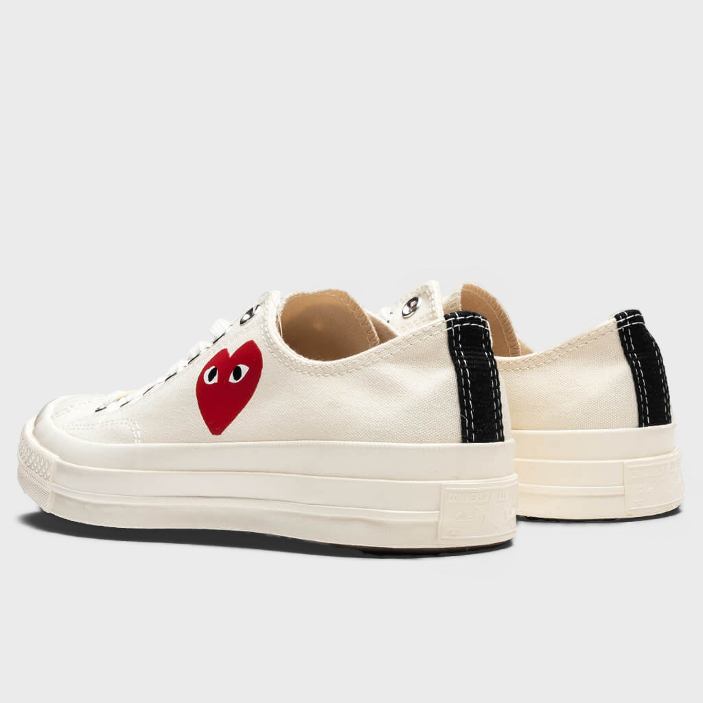 All Star Chuck '70 Ox Small Red Heart - White