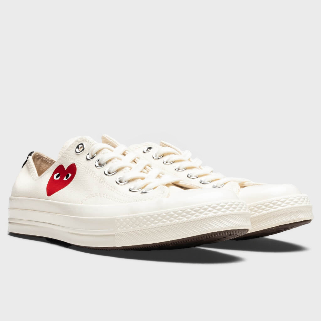 All Star Chuck '70 Ox Small Red Heart - White