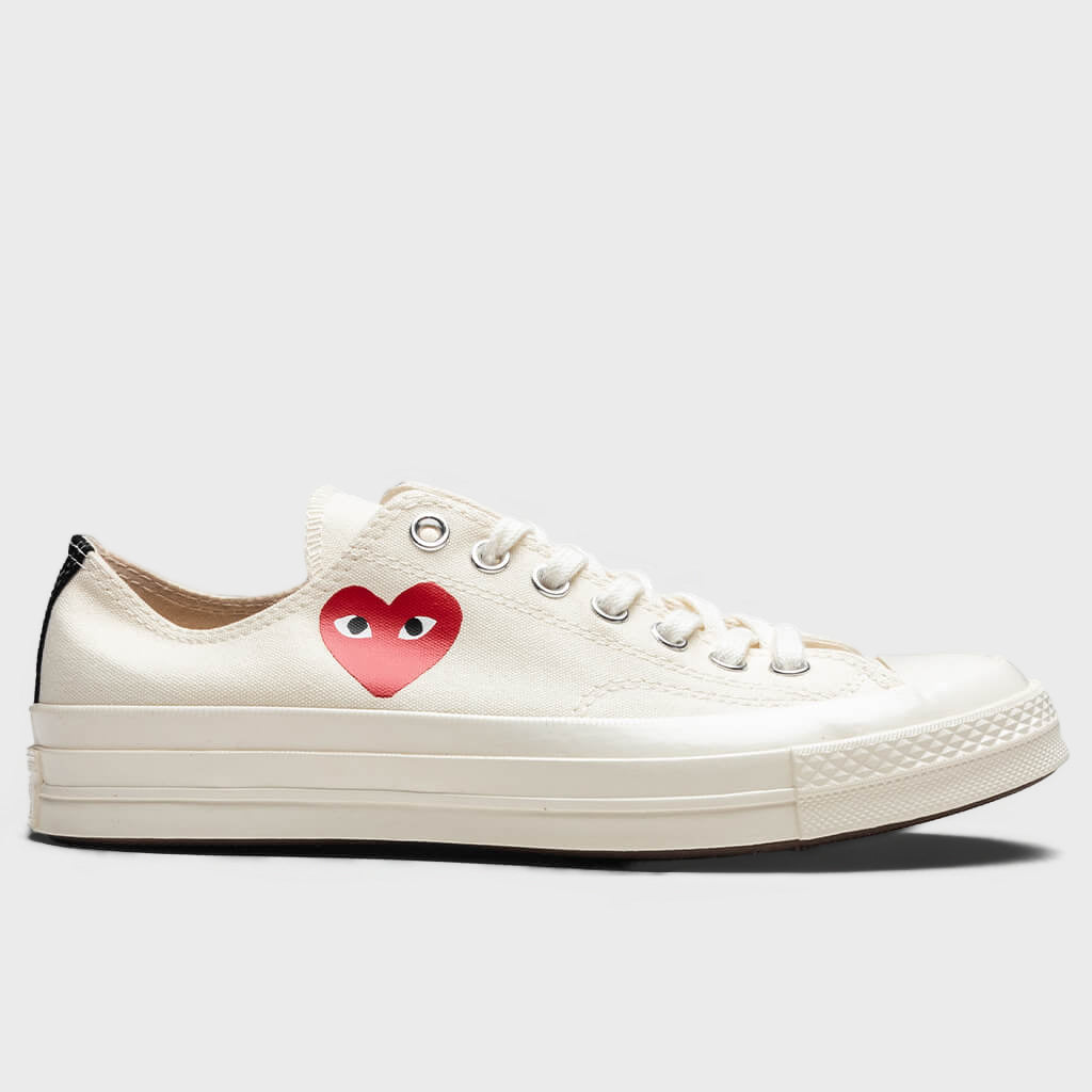 All Star Chuck '70 Ox Small Red Heart - White