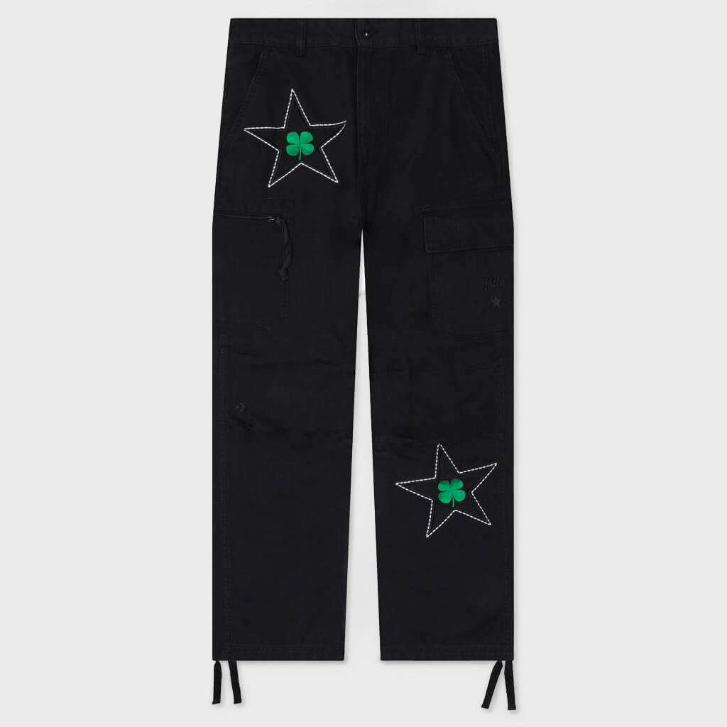 Four-Leaf Clover Cargo Pant - Black