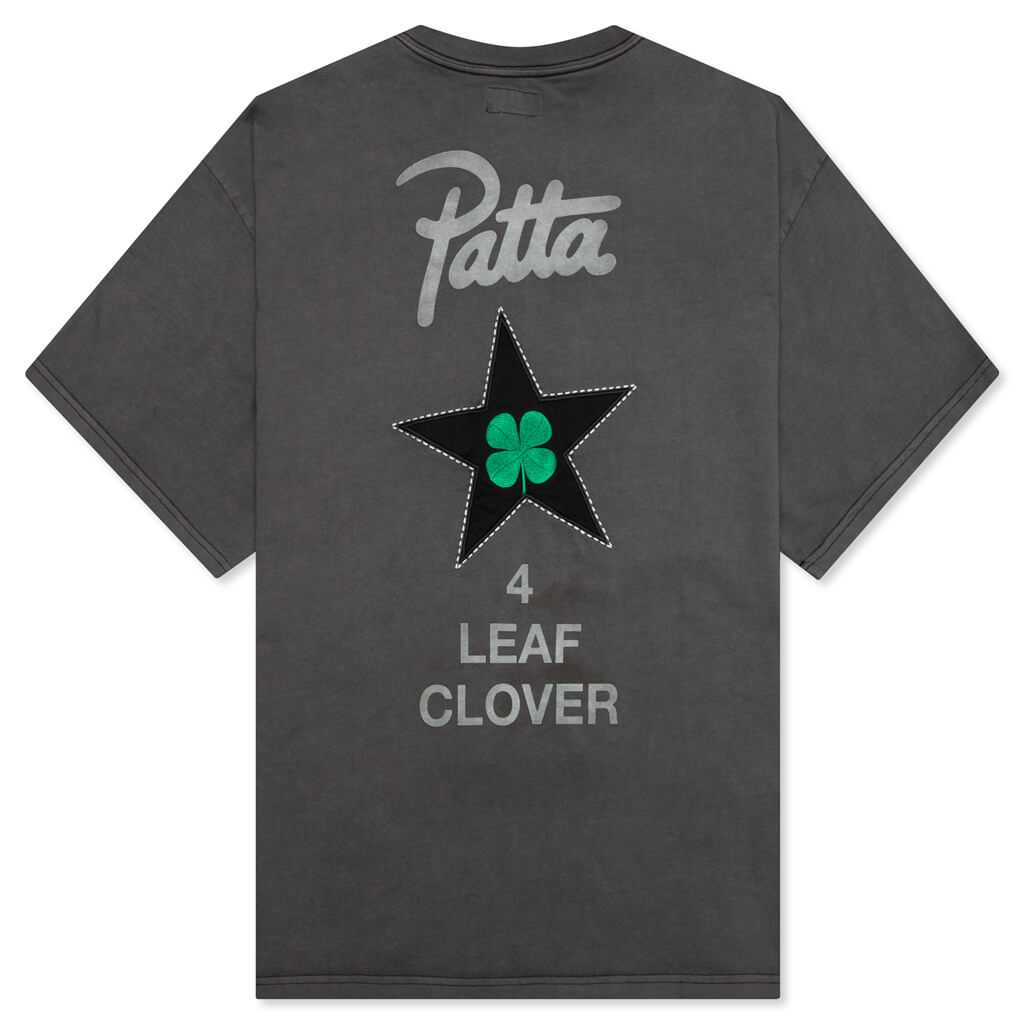 Four-Leaf Clover Short Sleeve T-Shirt - Black