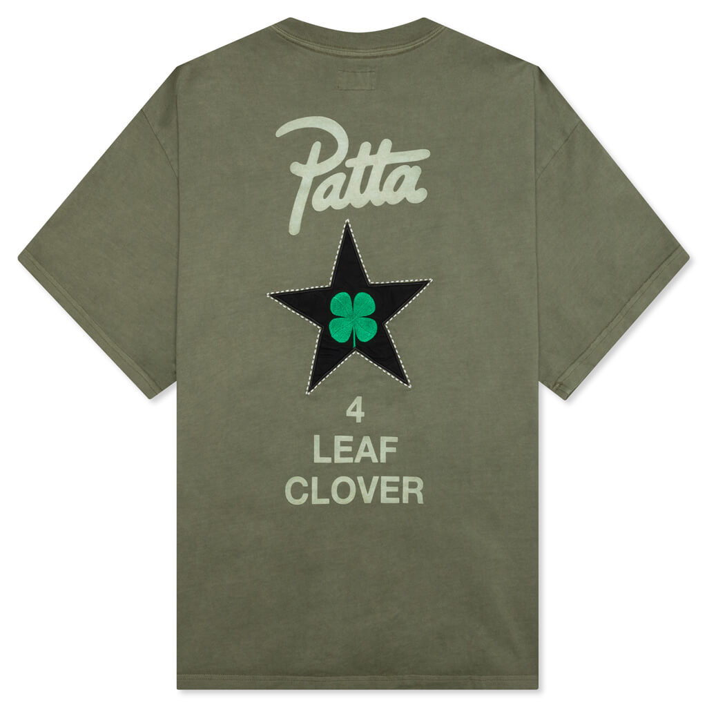 Four-Leaf Clover Short Sleeve T-Shirt  - Burnt Olive