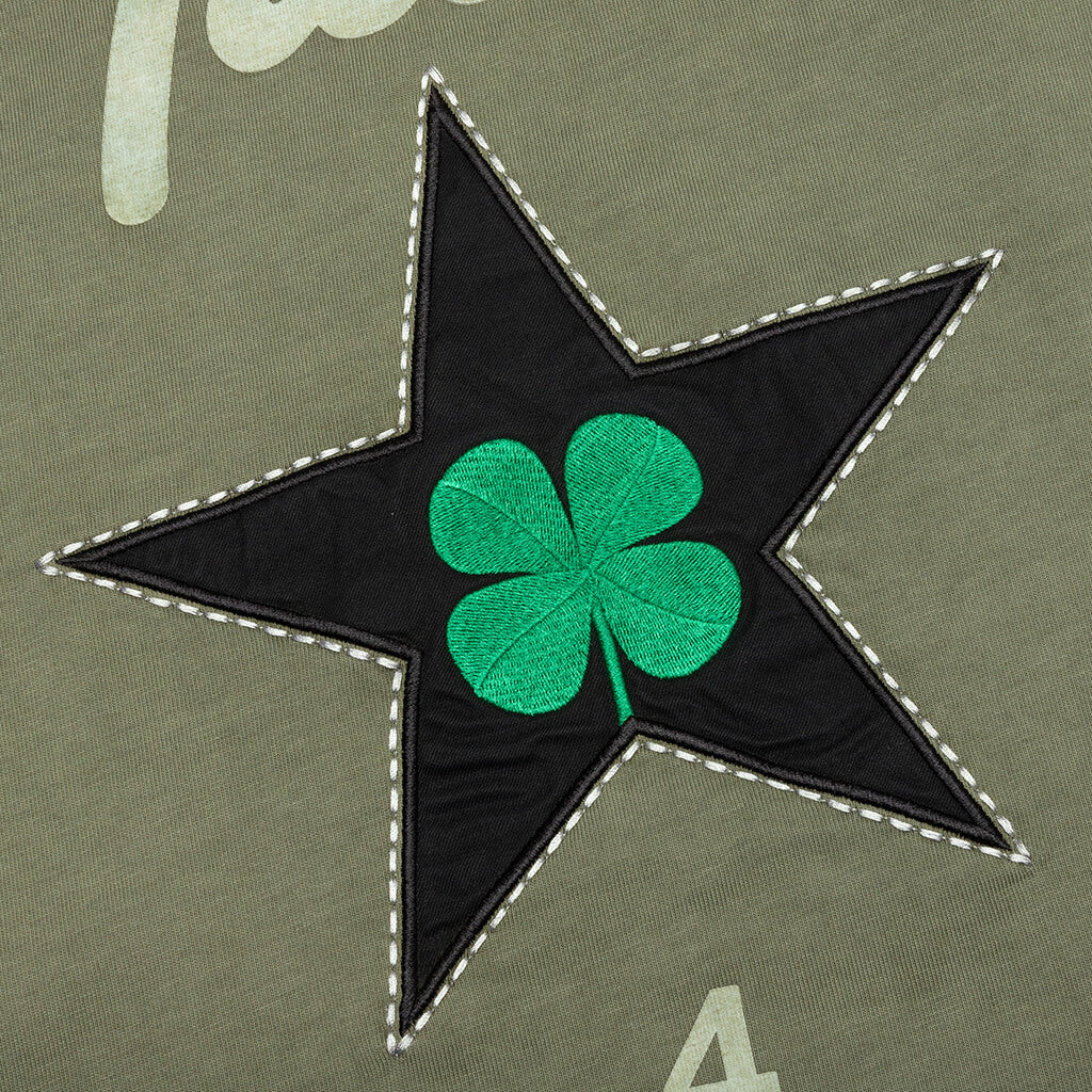 Four-Leaf Clover Short Sleeve T-Shirt  - Burnt Olive