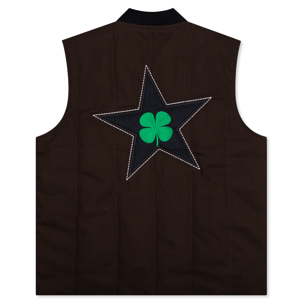 Four-Leaf Clover Utility Reversible Padded Vest - Java