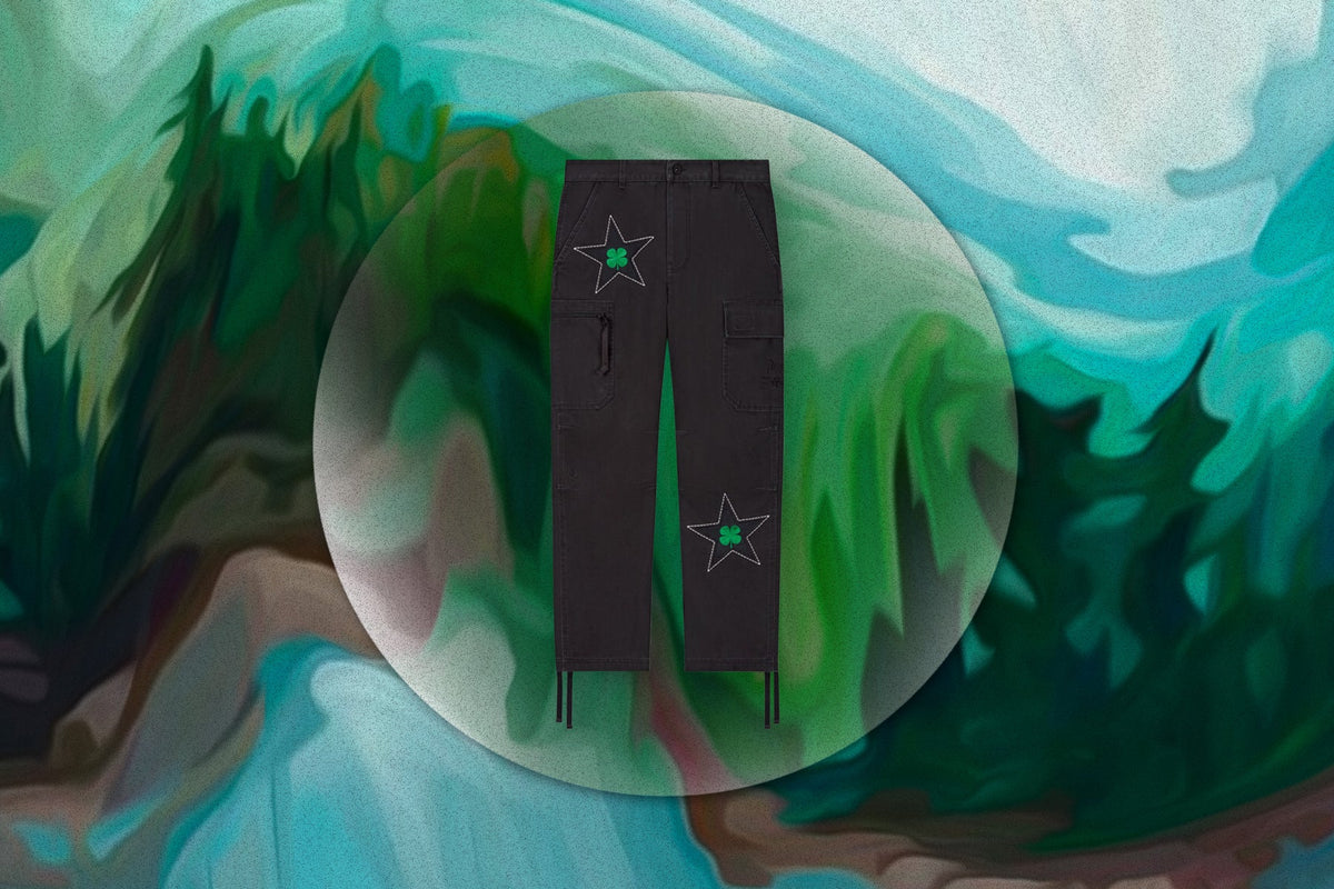 Four-Leaf Clover Cargo Pant - Black