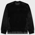 Cotton Chino Mix Pullover - Black