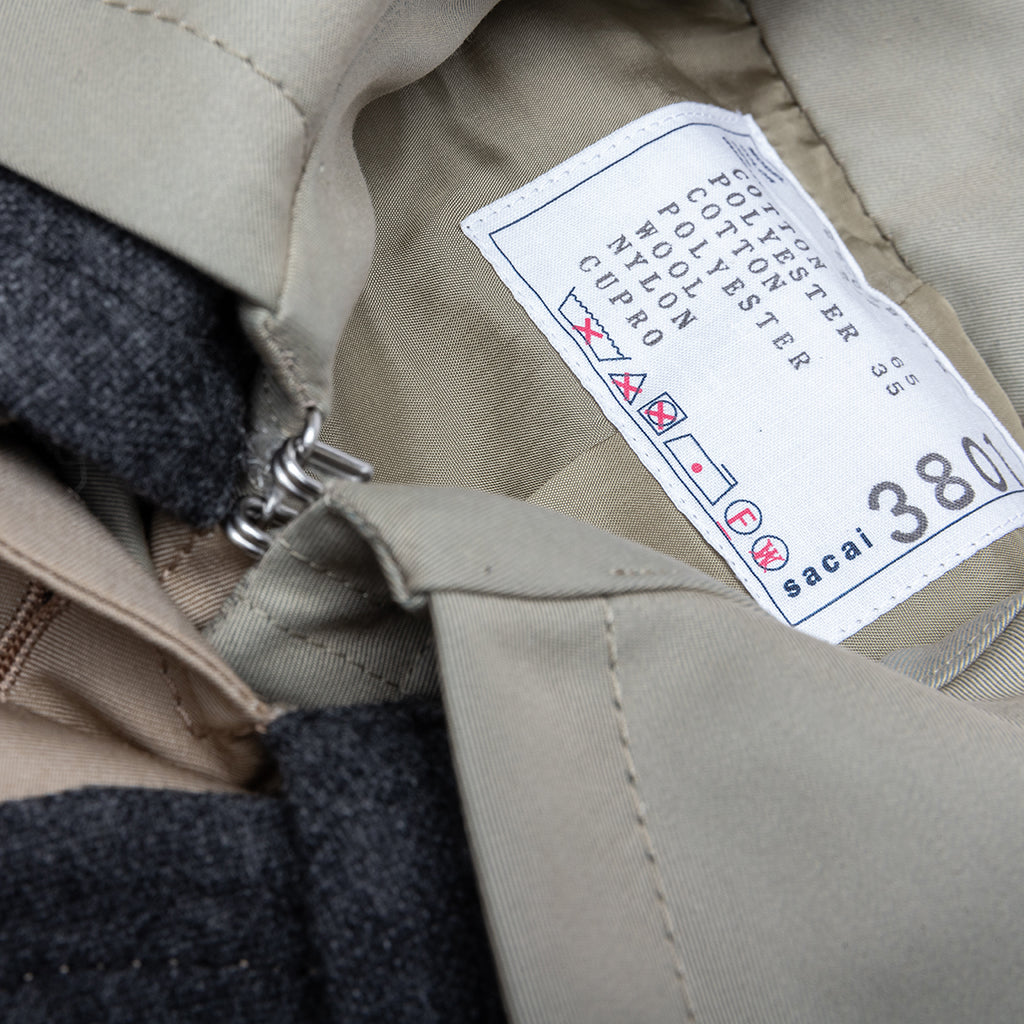 Cotton Gabardine Coat - Khaki/Beige