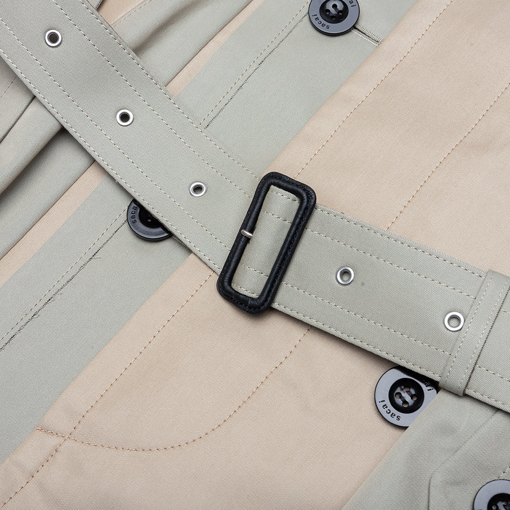Cotton Gabardine Coat - Khaki/Beige