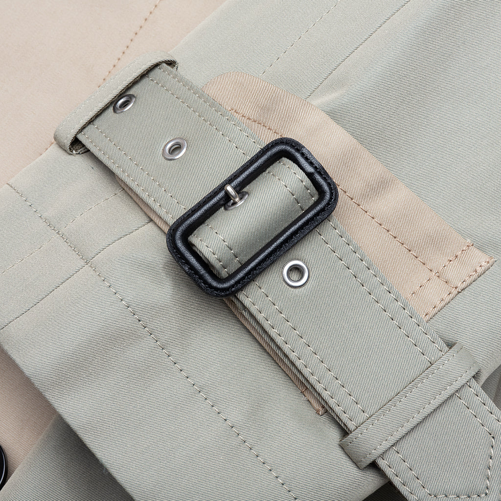 Cotton Gabardine Coat - Khaki/Beige