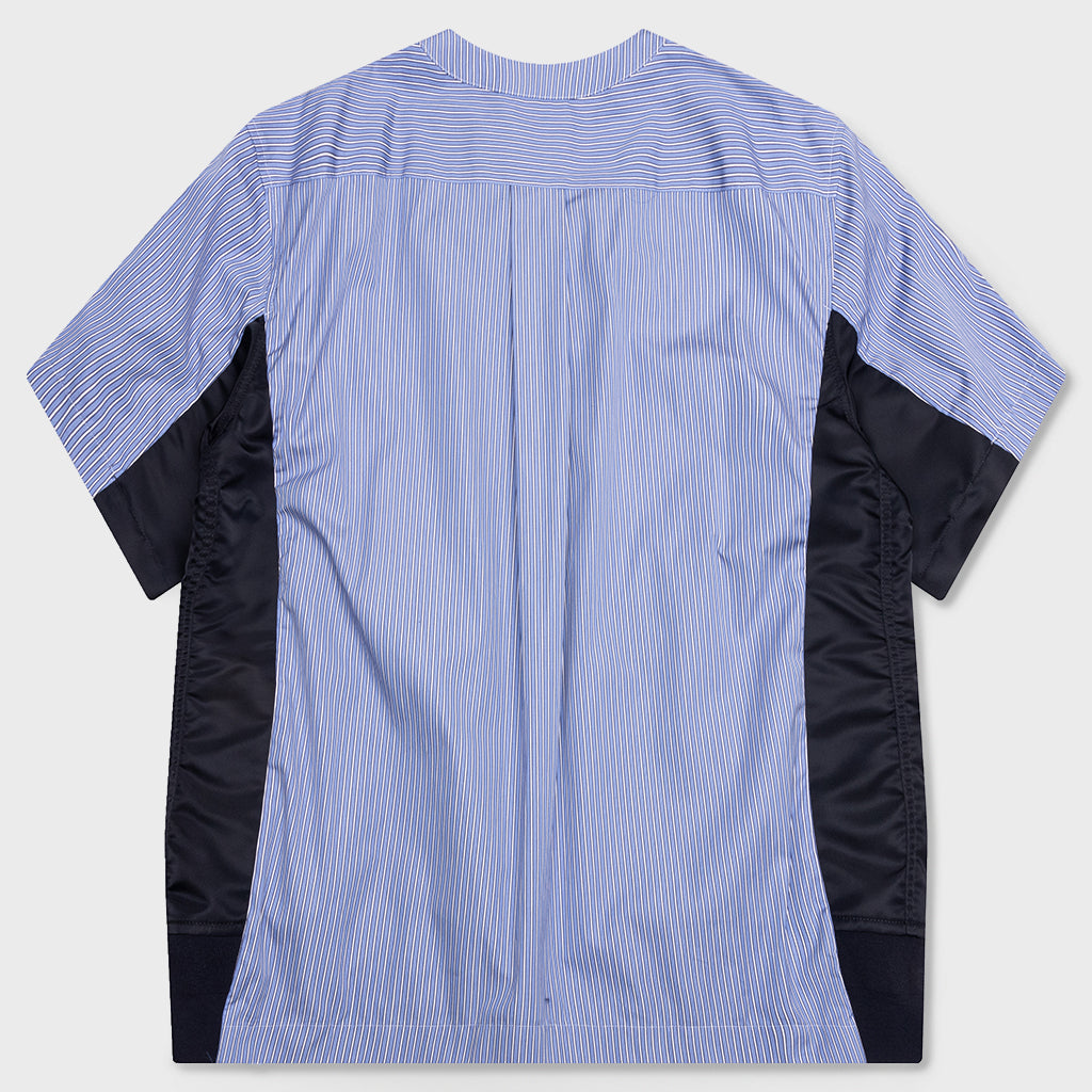 Cotton Poplin Pullover - Blue Stripe
