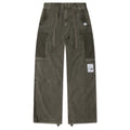 Cotton Satin Cargo Trousers - Dark Green