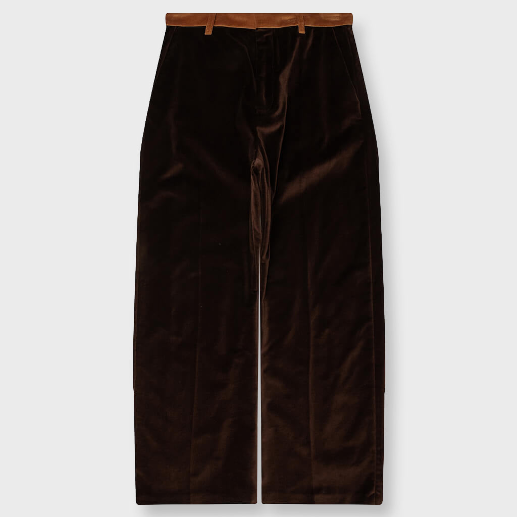 Cotton Velvet Trousers - Wenge