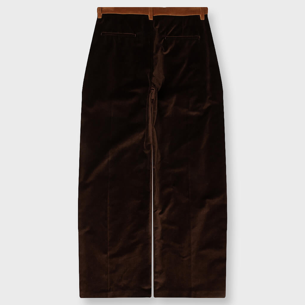 Cotton Velvet Trousers - Wenge