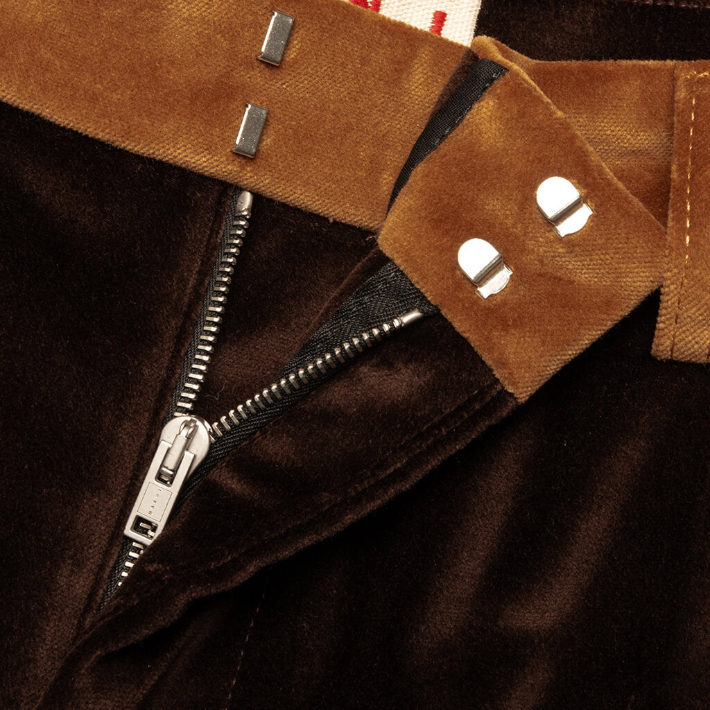 Cotton Velvet Trousers - Wenge