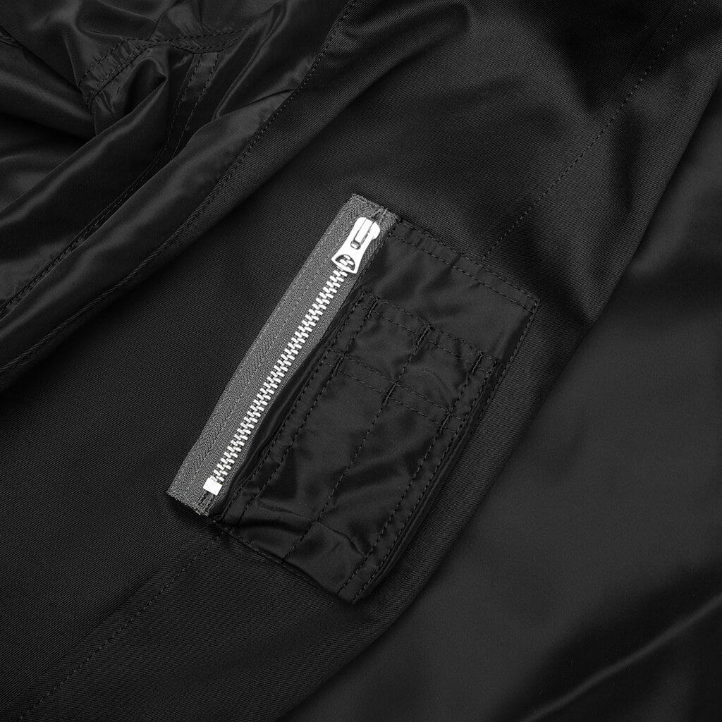 Cotton Chino x Nylon Twill Blouson - Black