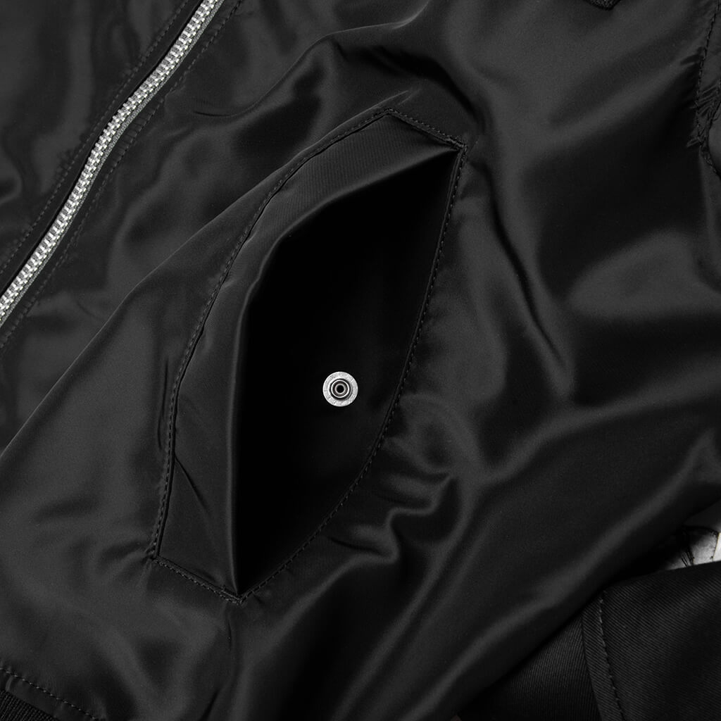 Cotton Chino x Nylon Twill Blouson - Black