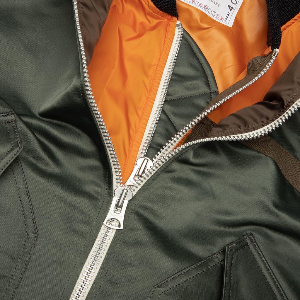 Cotton Nylon Twill Blouson - Dark Khaki