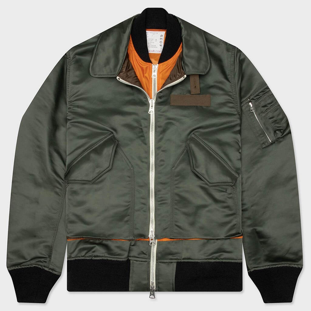 Cotton Nylon Twill Blouson - Dark Khaki