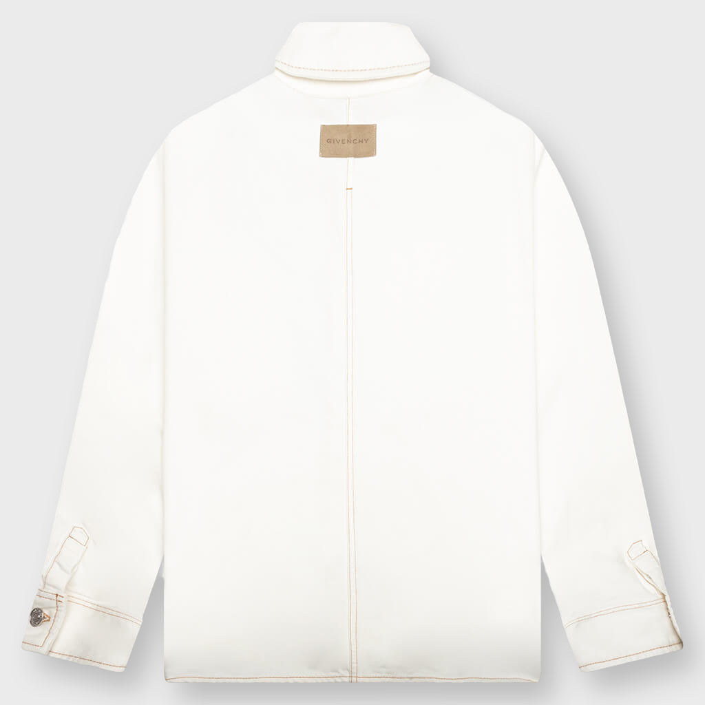 Couture Seam Overshirt - White